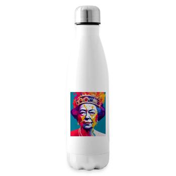 Queen Elizabeth Abstrakt Bunt - Isolierflasche - Weiß - Rechts