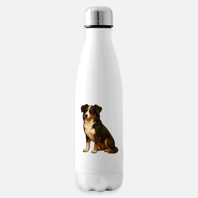 Border Collie - Bouteille isotherme - blanc