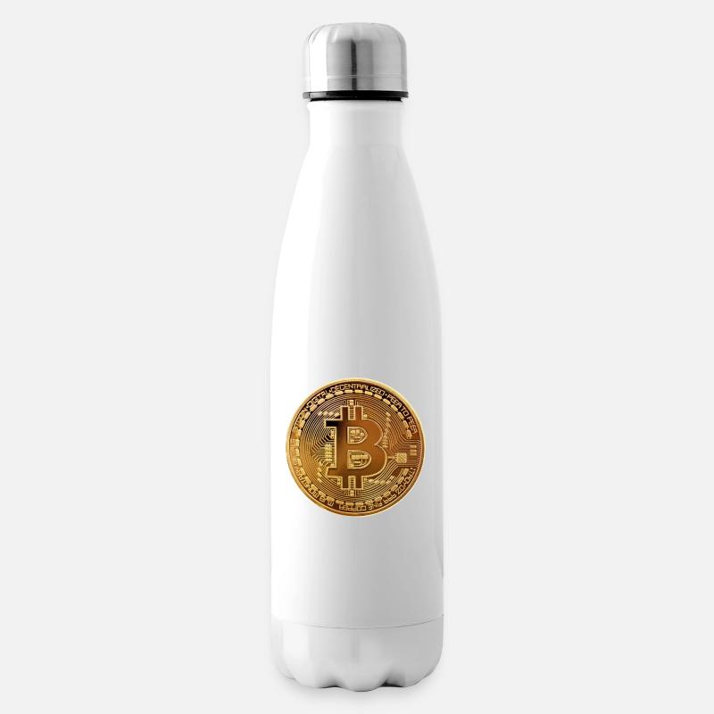 bitcoin Goldstück - Isolierflasche - Weiß