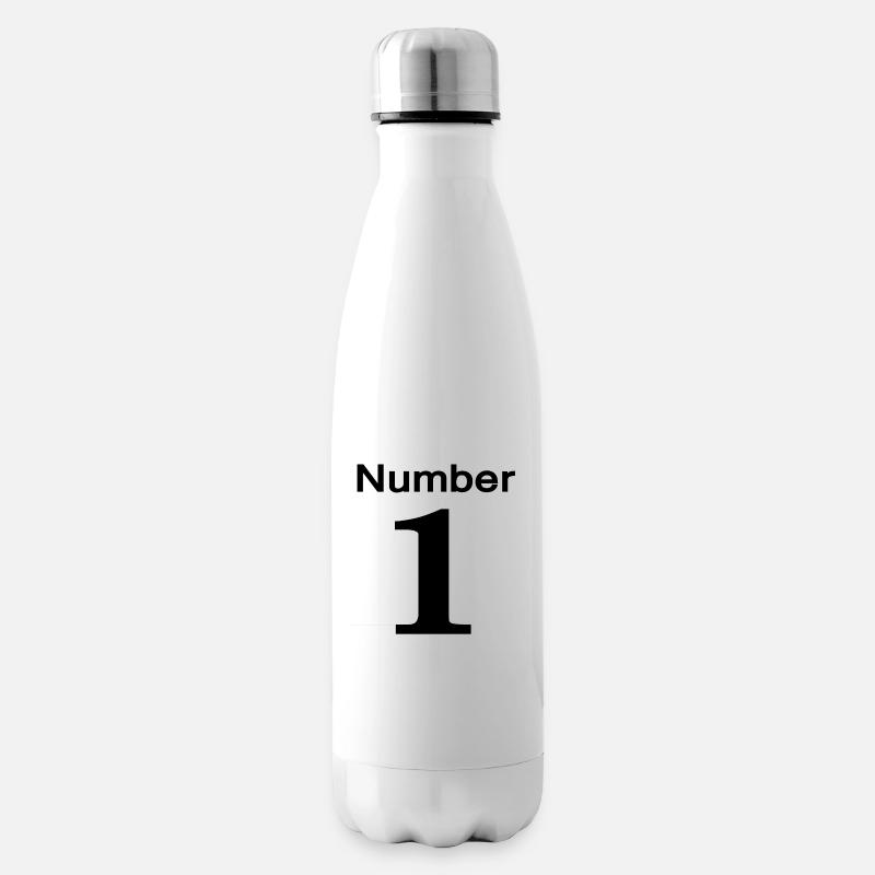 number 1 - Insulated Water Bottle - white