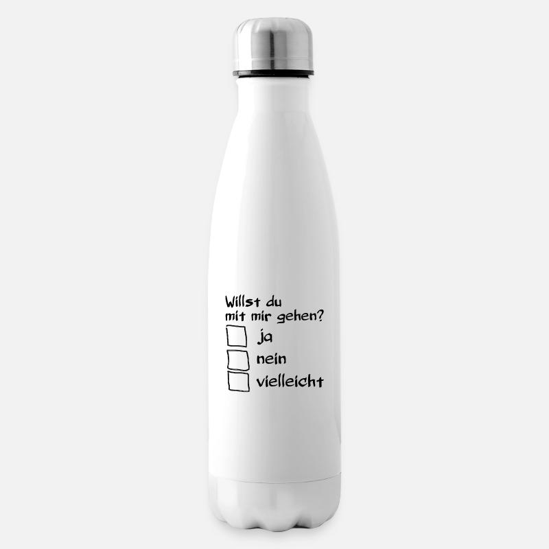 Veux-tu sortir avec moi? - Bouteille isotherme - blanc