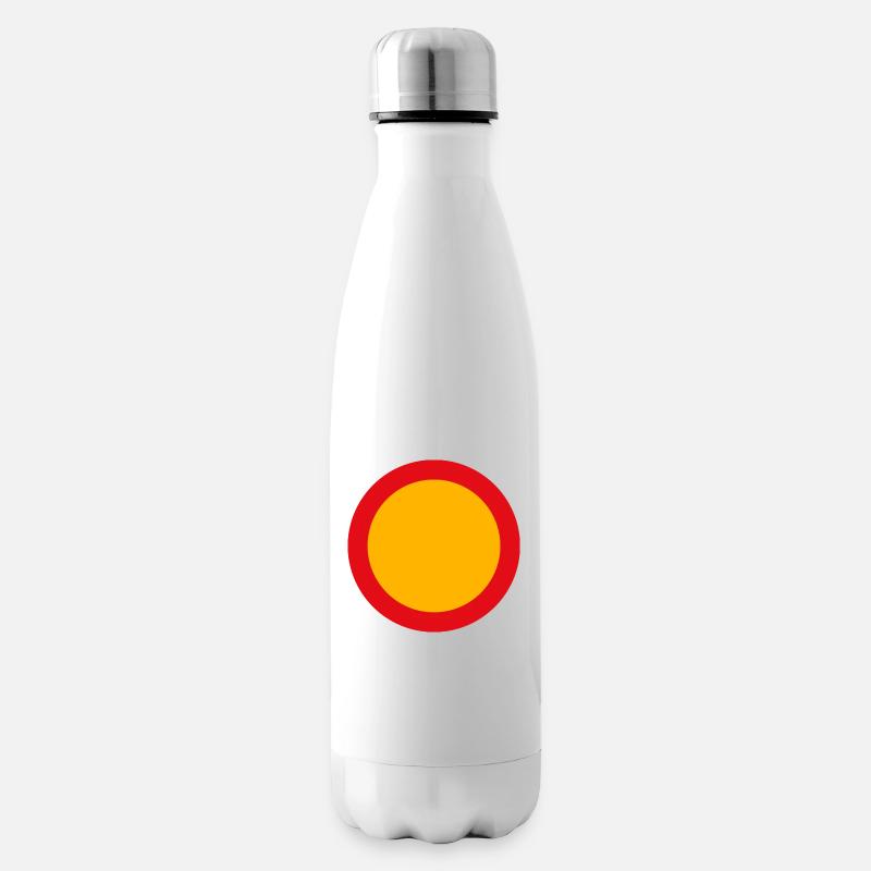 schild rund blanco - Isolierflasche - Weiß