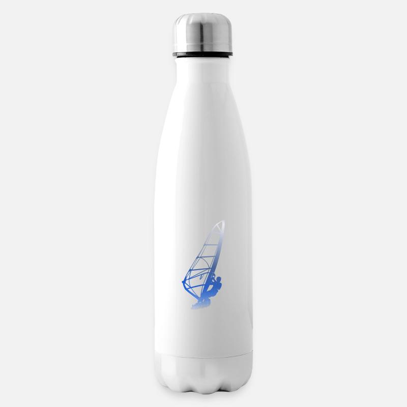 Windsurfer Silhouette - Isolierflasche - Weiß
