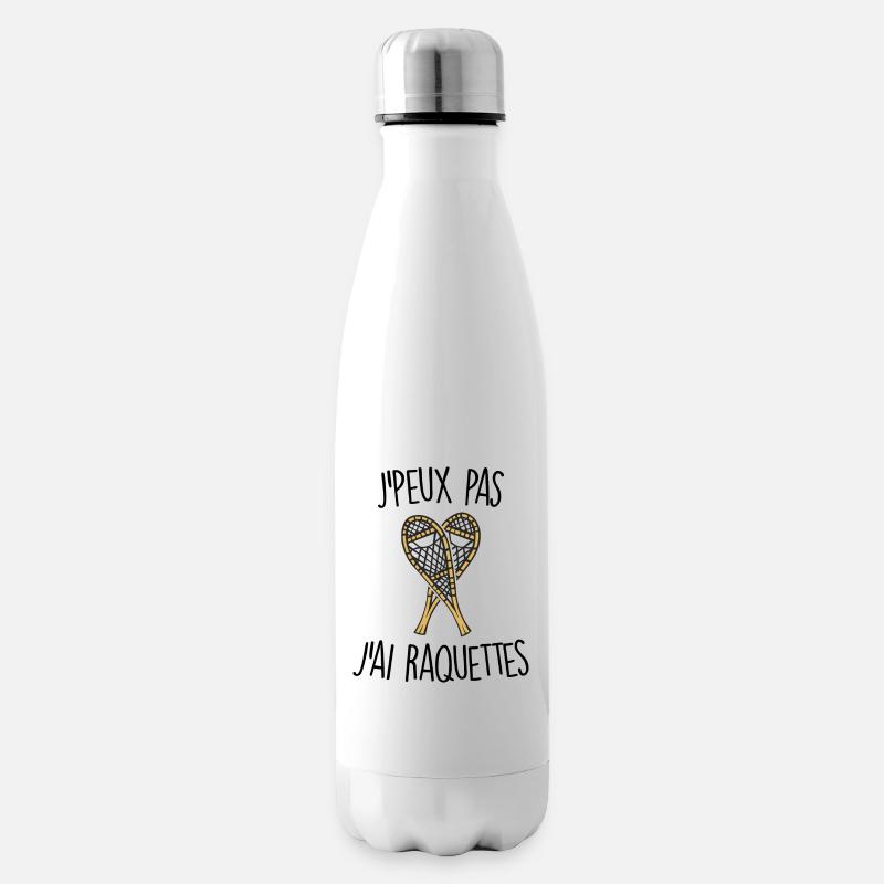 Je suis une raquettes - Bouteille isotherme - blanc