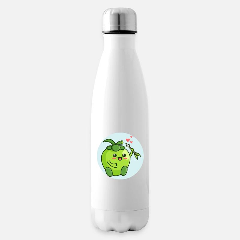 Süßer Bio-Apfel - Isolierflasche - Weiß