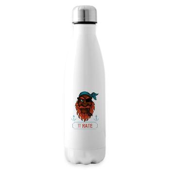 Pi Rate Math And Pirate Lover Design For Pi Day - Insulated Water Bottle - white - Right