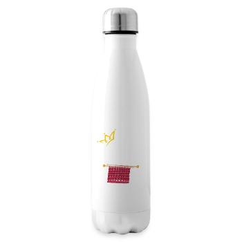 Strickkönigin der Knits - Isolierflasche - Weiß - Rechts