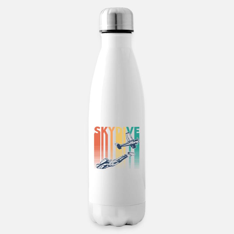 Parachutisme Parachutisme Rétro Vintage - Bouteille isotherme - blanc