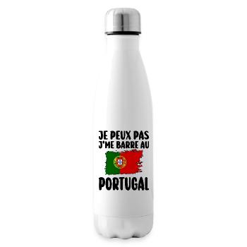 J'Me Barre au Portugal Voyage Cadeau - Bouteille isotherme - blanc - Droite