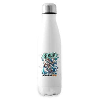 Wassermann Astrologisches Sternzeichen - Isolierflasche - Weiß - Rechts