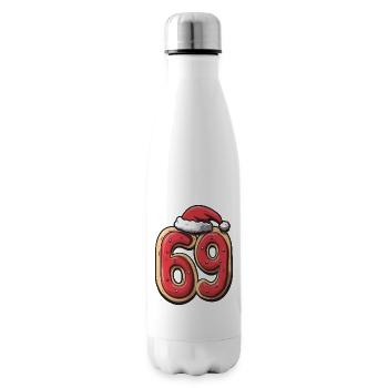 69 Number Christmas Cookie - Insulated Water Bottle - white - Right