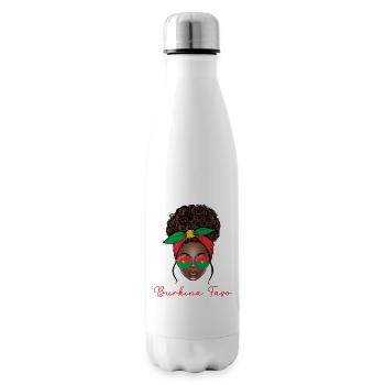 Femme Burkina Faso Fille Burkinabè - Bouteille isotherme - blanc - Droite