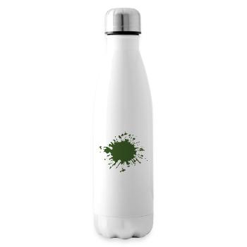 blob of paint splatter color gift green - Insulated Water Bottle - white - Right