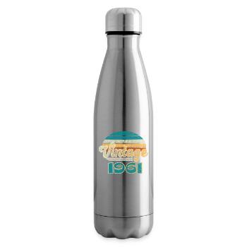 Anniversaire Vintage 1961 - Bouteille isotherme - argent clair - Droite