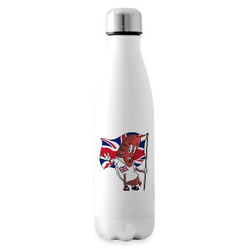 English Pork Bratwurst - Insulated Water Bottle - white - Right