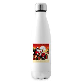 Weihnachtsmann in den Tropen. - Isolierflasche - Weiß - Rechts