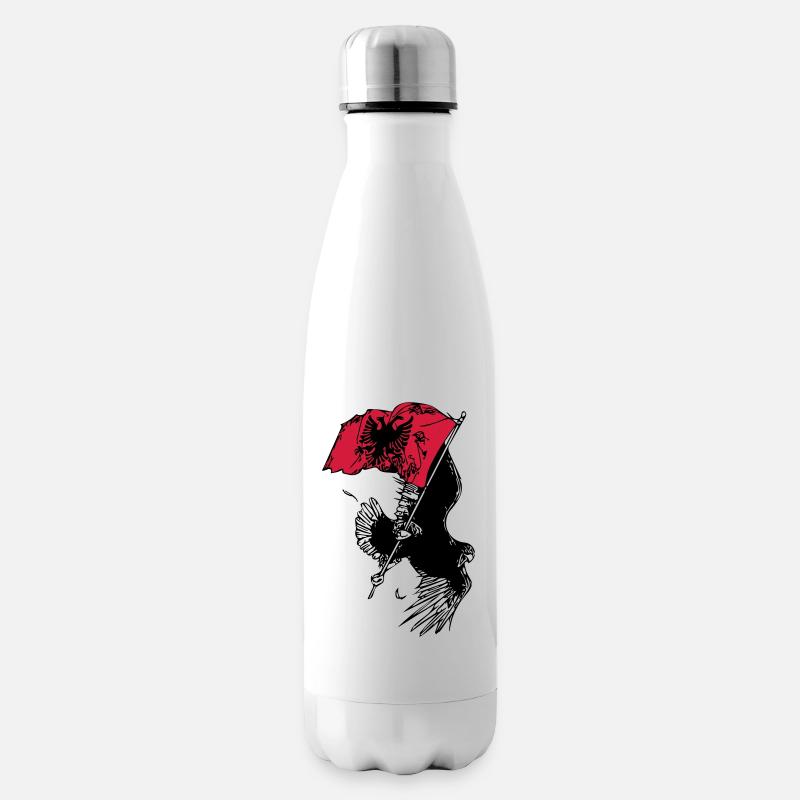 Albanischer Adler - Isolierflasche - Weiß
