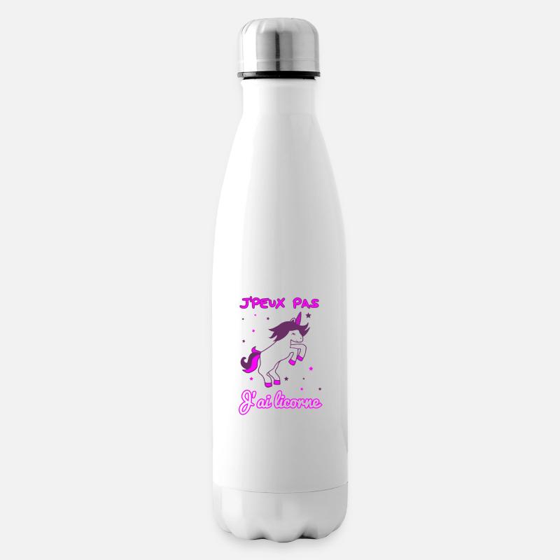 J'peux pas j'ai licorne - Bouteille isotherme - blanc