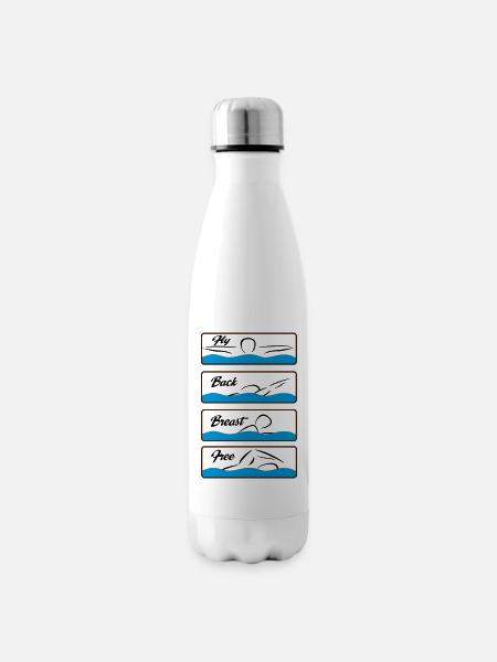 schwimmen - Isolierflasche - Weiß
