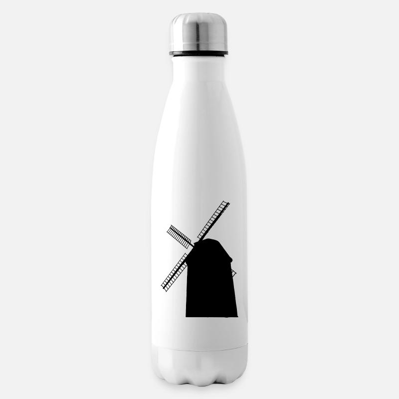 Windmühle - Isolierflasche - Weiß