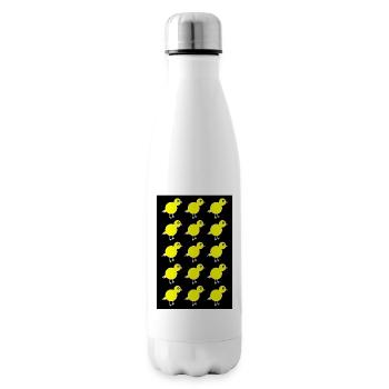 Lustige Küken gelbe Vögel - Isolierflasche - Weiß - Rechts