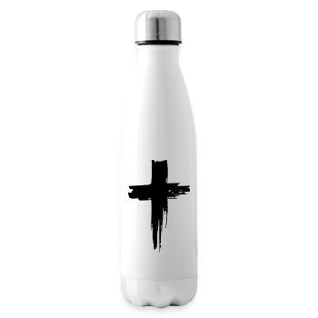 Painted cross - Insulated Water Bottle - white - Right