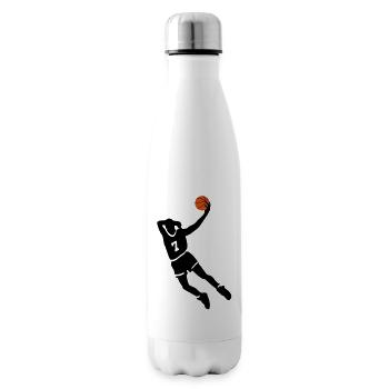 Basketball slam dunk - Insulated Water Bottle - white - Right