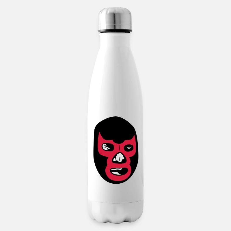 mexican wrestling mask lucha libre - Isolierflasche - Weiß
