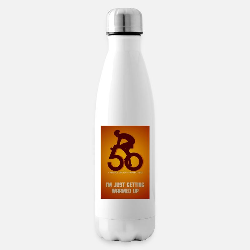 50e anniversaire pour les cyclistes - Bouteille isotherme - blanc
