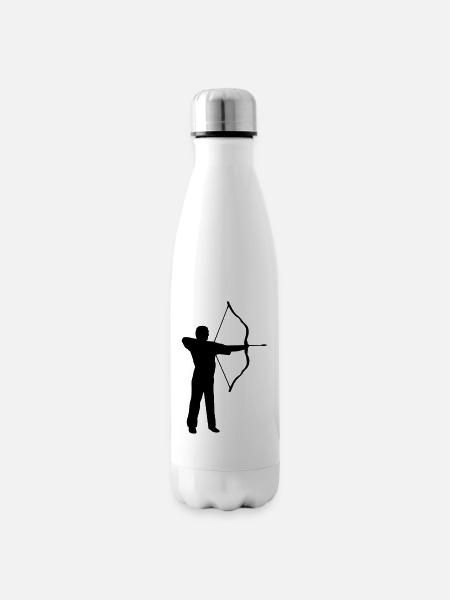 Bogenschießer, Bogenschießen - Isolierflasche - Weiß
