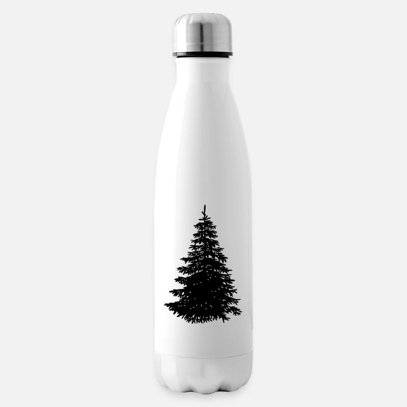 Tannenbaum - Isolierflasche - Weiß