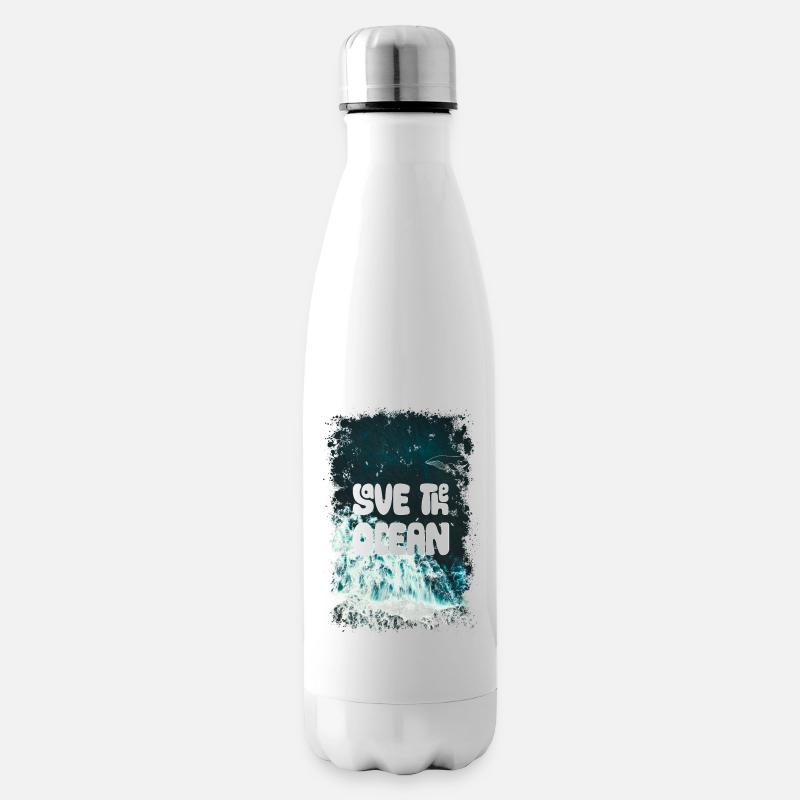 SAVE THE OCEAN - Isolierflasche - Weiß