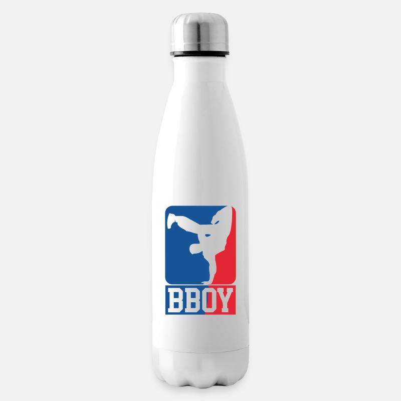 Breakdance B-Boy Streetdance Design Hip Hop Dance - Insulated Water Bottle - white