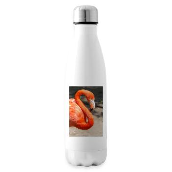 Flamingo (in german Flamingo) Phoenicopteridae - Isolierflasche - Weiß - Rechts