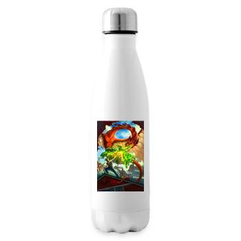 Säurespuckende Wyvern Rooftop Dragon Mage Battle - Isolierflasche - Weiß - Rechts