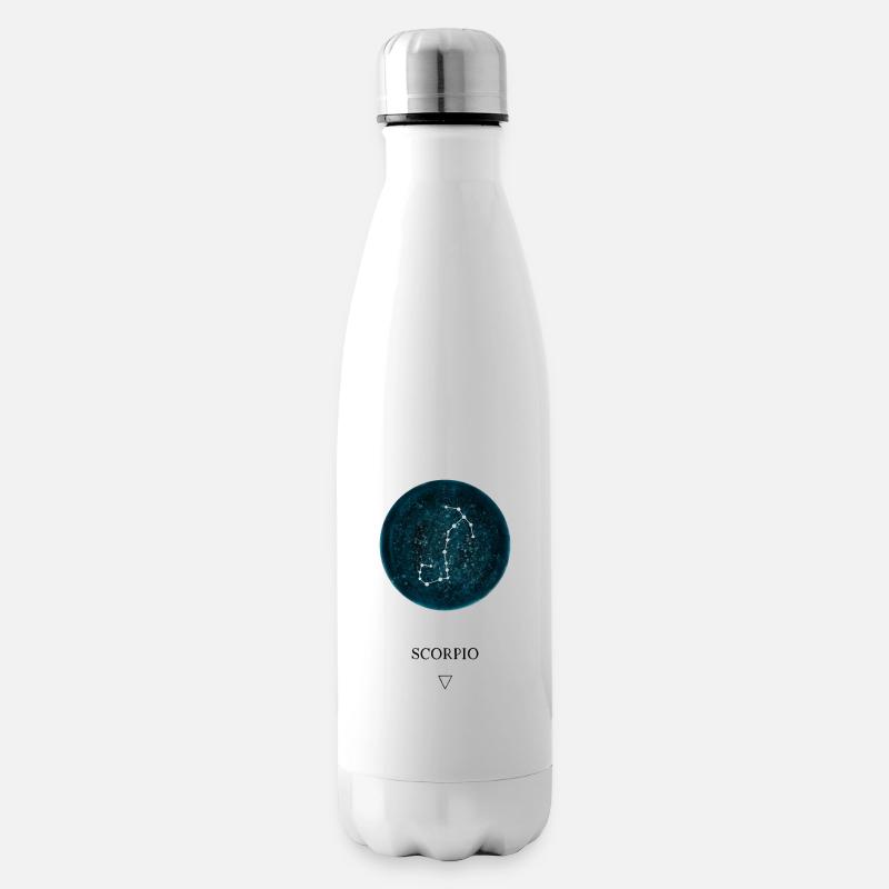 Signe du zodiaque astro scorpion - Bouteille isotherme - blanc