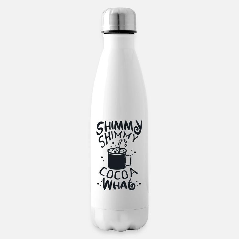 Shimmy Shimmy Hot Cocoa Schwarz - Isolierflasche - Weiß