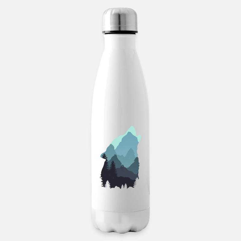 Wolf - Insulated Water Bottle - white