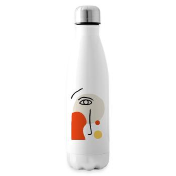 illustration abstrak - Bouteille isotherme - blanc - Droite