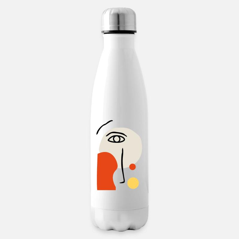 abstrak illustration - Insulated Water Bottle - white
