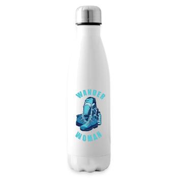 Wanderwoman femme randonnée sac sac cadeau sac - Bouteille isotherme - blanc - Droite
