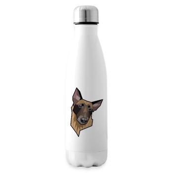 Geometric Malinois - Insulated Water Bottle - white - Right