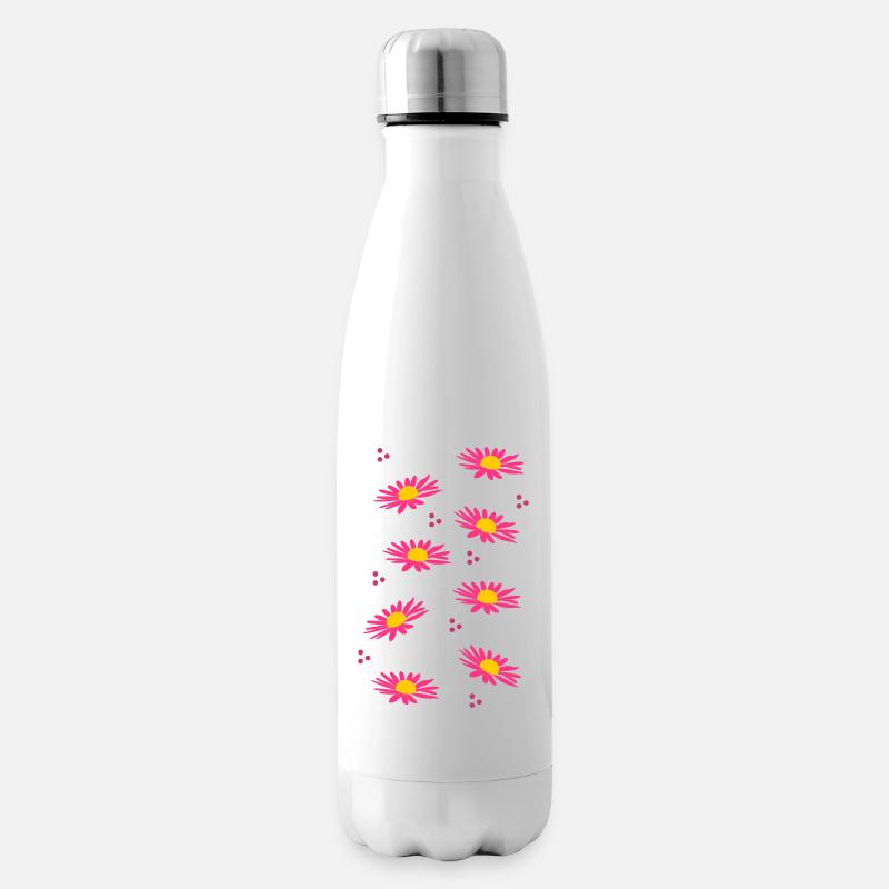 weiße Margariten - der Frühling ruft - Isolierflasche - Weiß