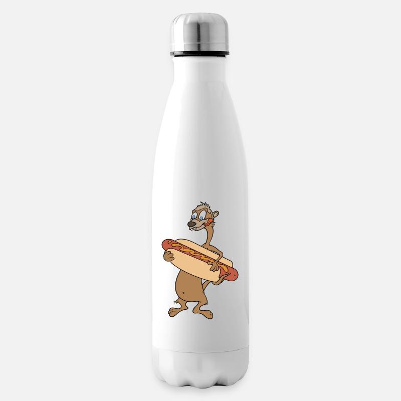 Wurst-Snack - Isolierflasche - Weiß
