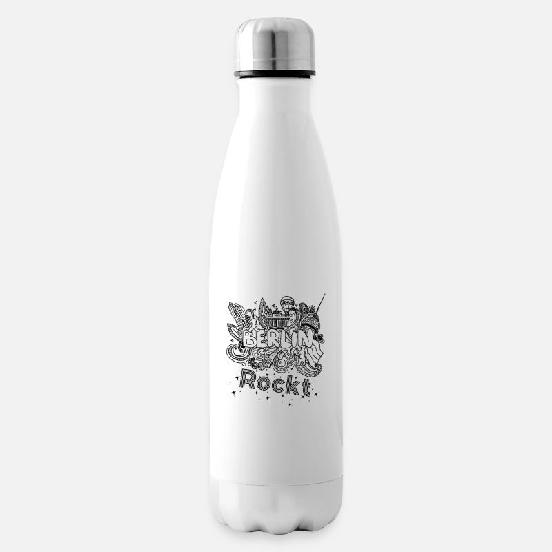 Berlin rockt der coole Spruch für echte Berliner - Isolierflasche - Weiß