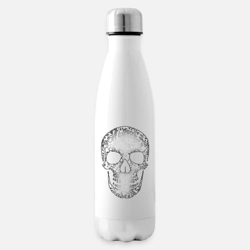 Skull Structure R6Z - Isolierflasche - Weiß