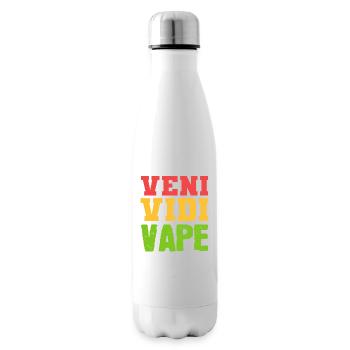 Veni vidi Vape Raucher Geschenk - Isolierflasche - Weiß - Rechts