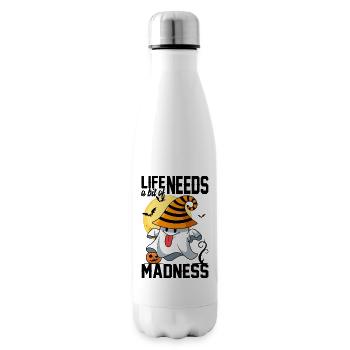 Das Leben braucht ein bisschen Wahnsinn - Isolierflasche - Weiß - Rechts