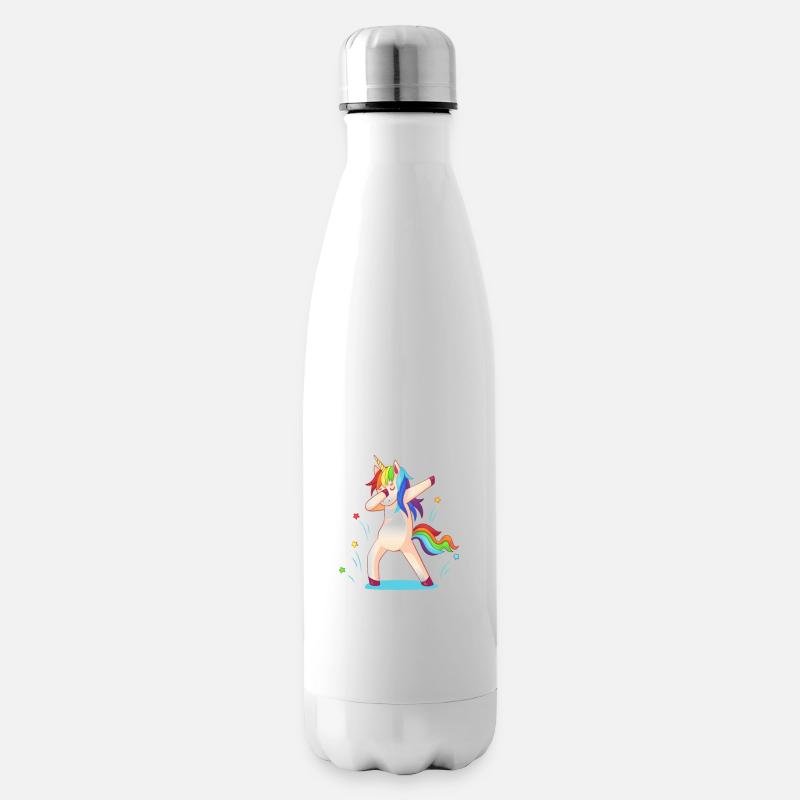 lustiges Einhorn Design - Isolierflasche - Weiß