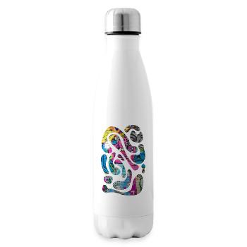 Style graffiti Splash hip hop couleurs peintre couleur - Bouteille isotherme - blanc - Droite